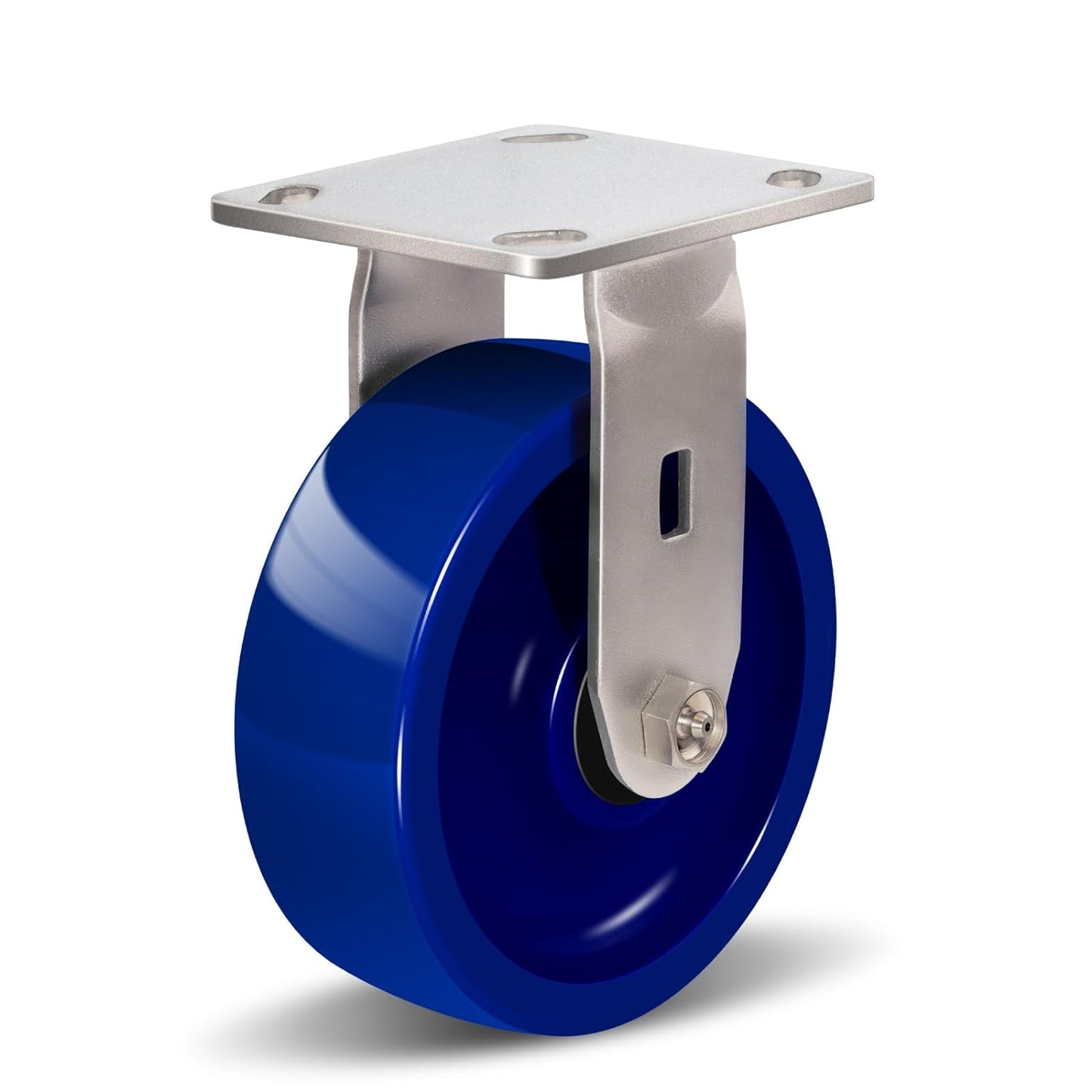 2" Wide Solid Polyurethane Caster (Blue)