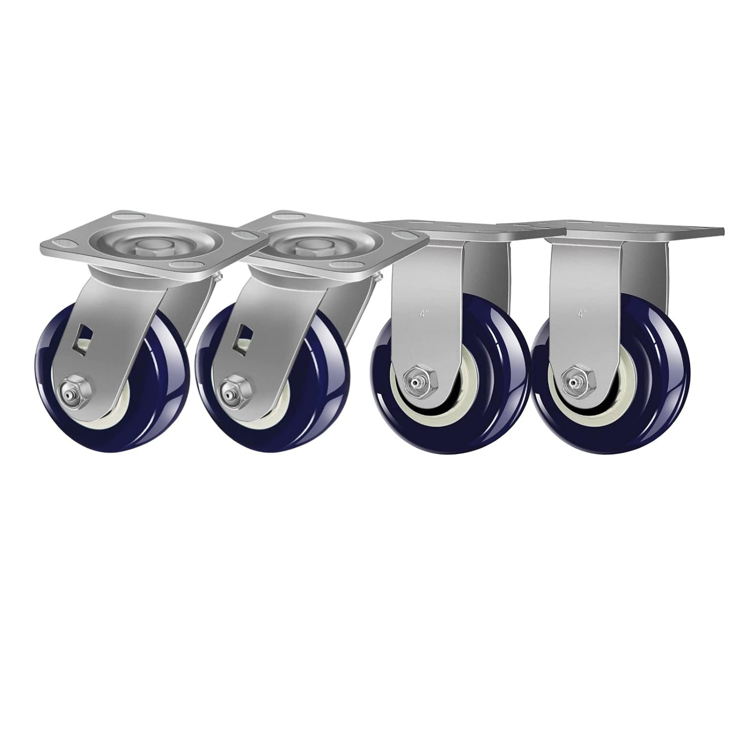 2" Wide Polyurethane on Polyolefin Casters