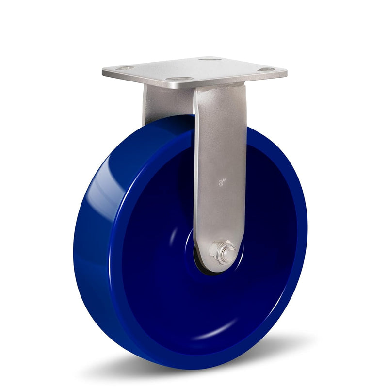 2" Wide Solid Polyurethane Caster (Blue)