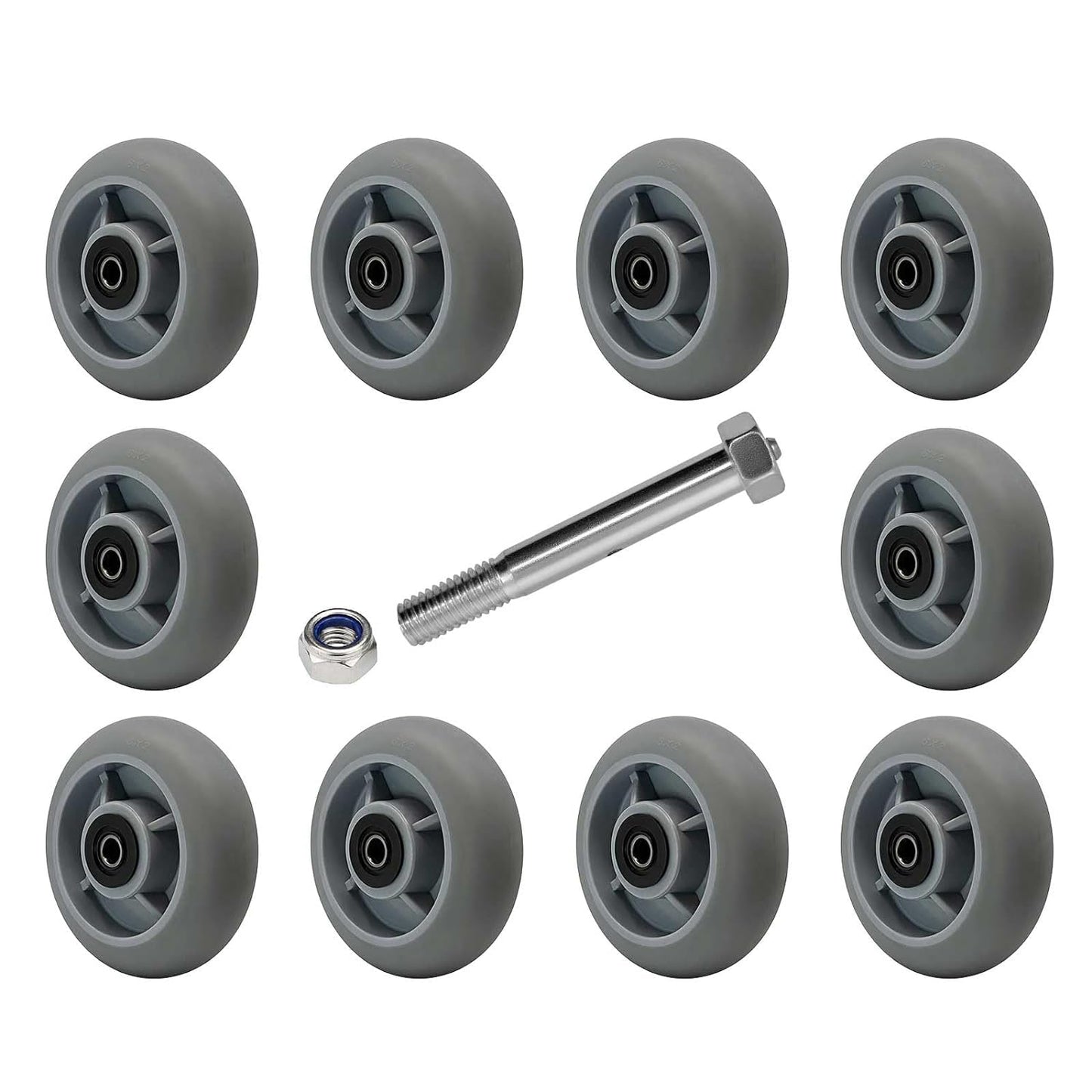 2" Wide Thermoplastic Rubber Wheel (Crowned )