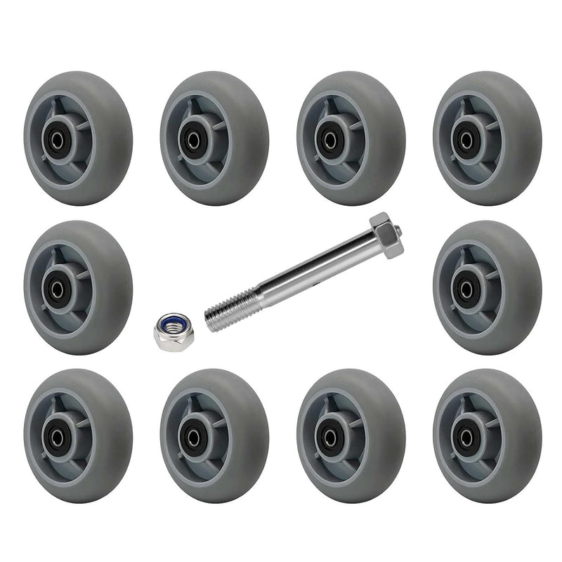 2" Wide Thermoplastic Rubber Wheel (Crowned )