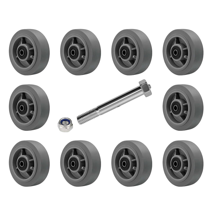 2" Wide Thermoplastic Rubber Wheel