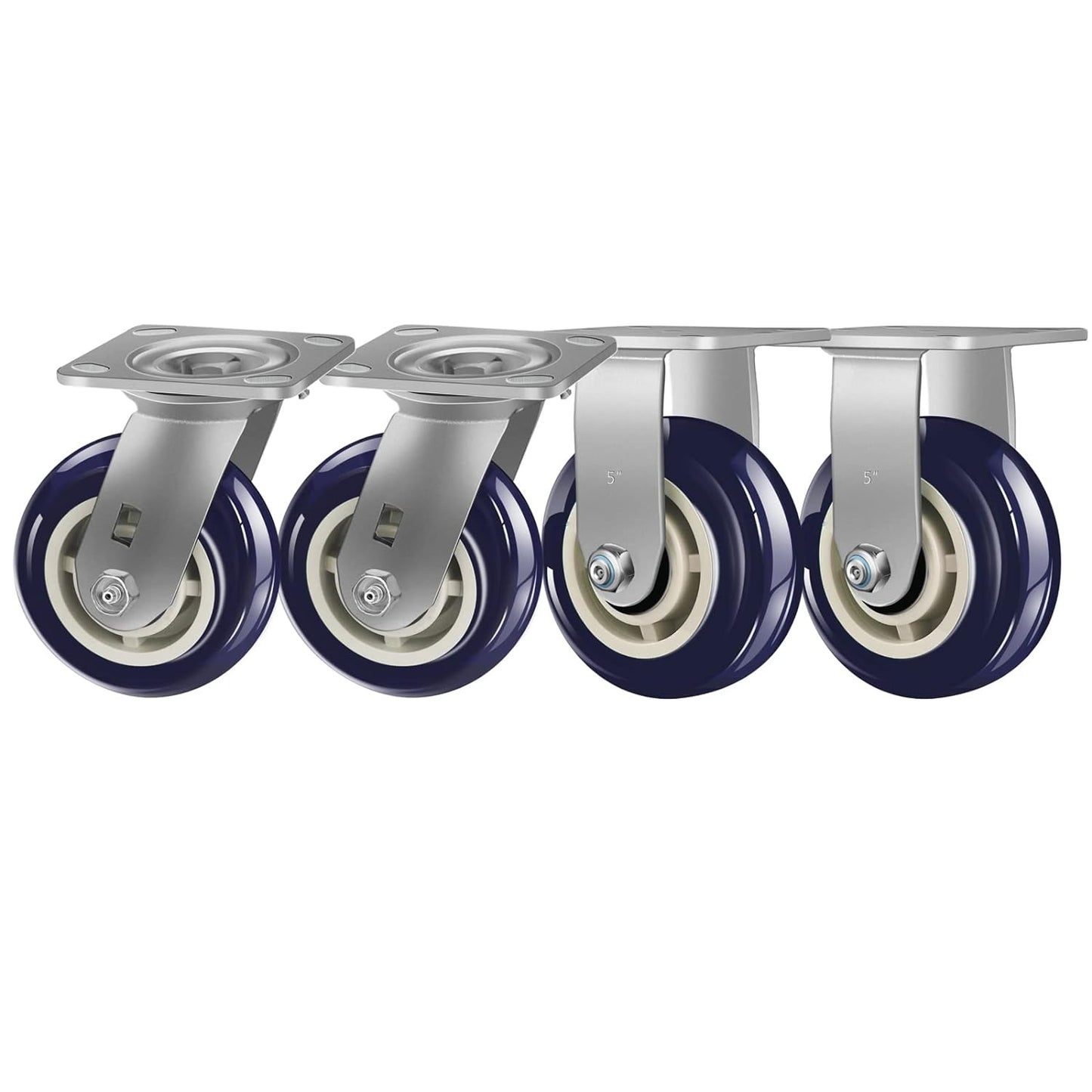 2" Wide Polyurethane on Polyolefin Casters