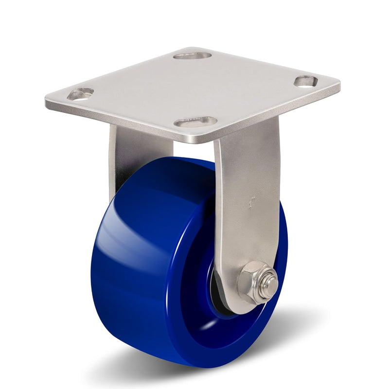 2" Wide Solid Polyurethane Caster (Blue)