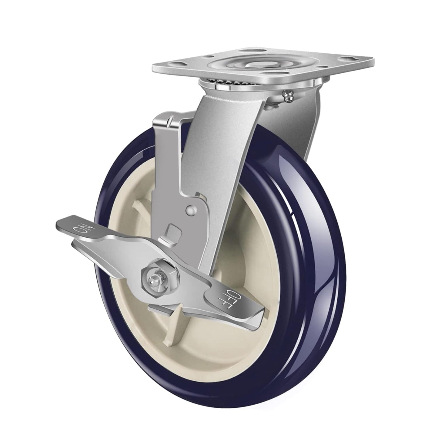 2" Wide Polyurethane on Polyolefin Casters