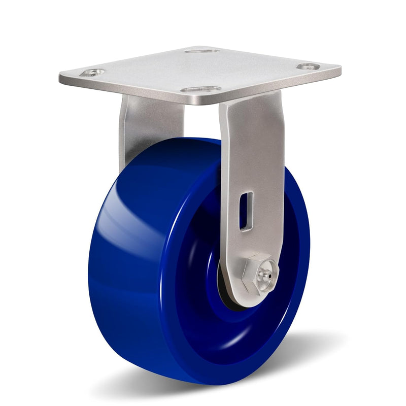 2" Wide Solid Polyurethane Caster (Blue)