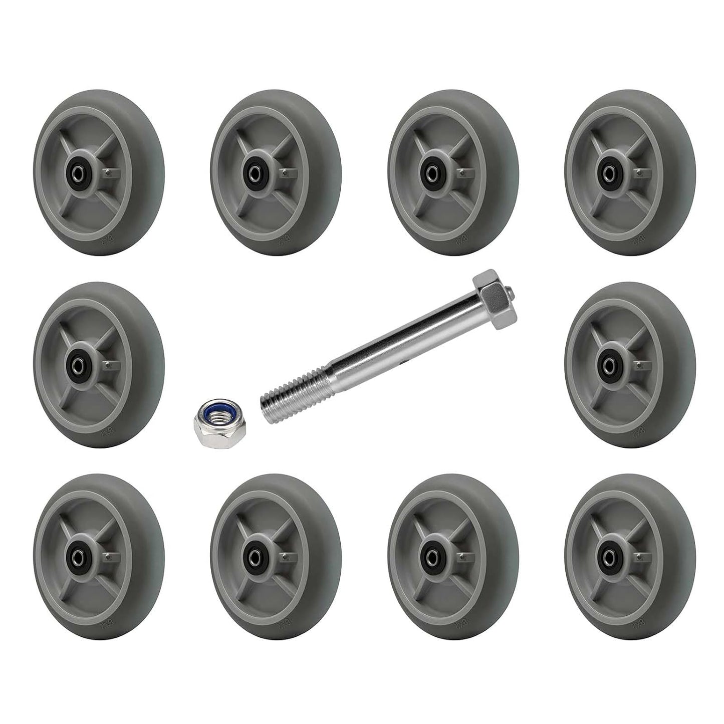 2" Wide Thermoplastic Rubber Wheel (Crowned )