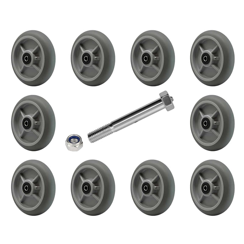 2" Wide Thermoplastic Rubber Wheel (Crowned )