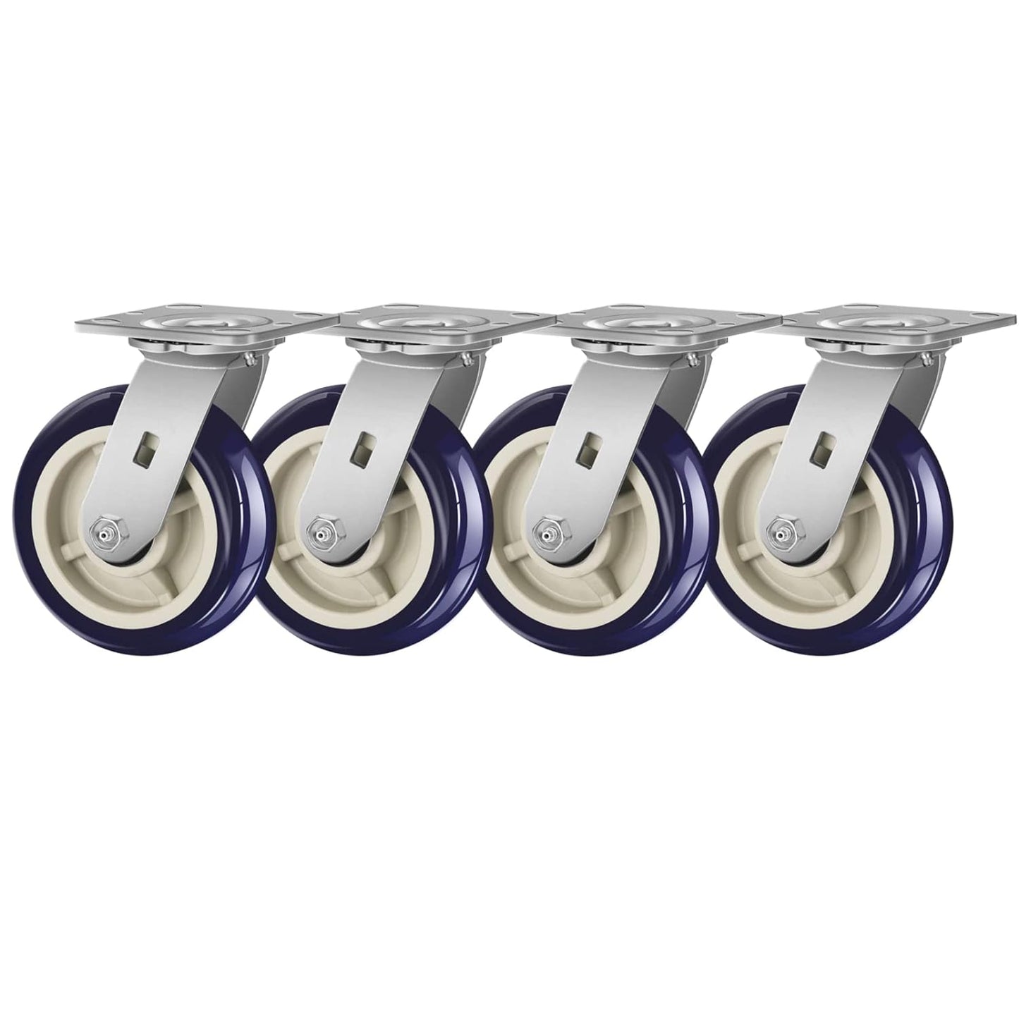 2" Wide Polyurethane on Polyolefin Casters