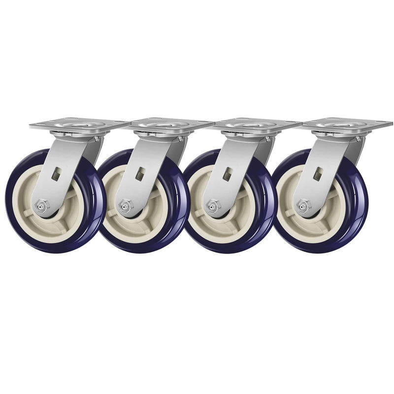 2" Wide Polyurethane on Polyolefin Casters