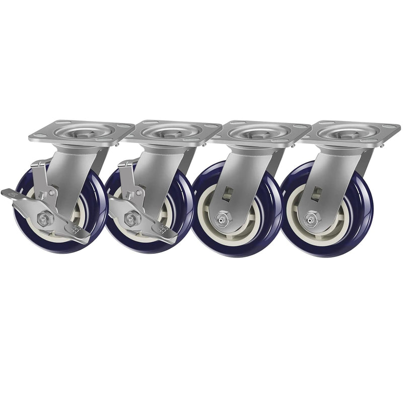 2" Wide Polyurethane on Polyolefin Casters