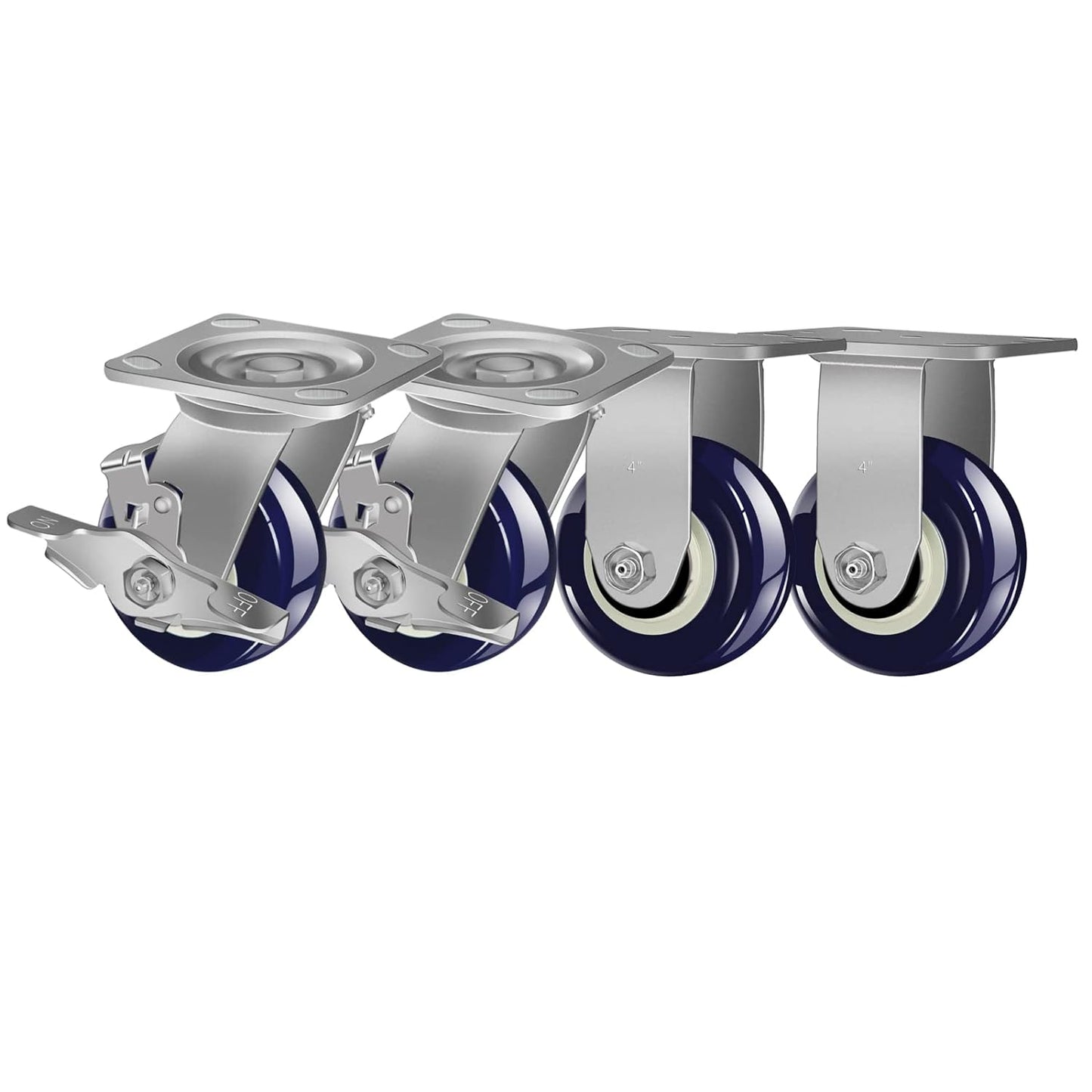 2" Wide Polyurethane on Polyolefin Casters