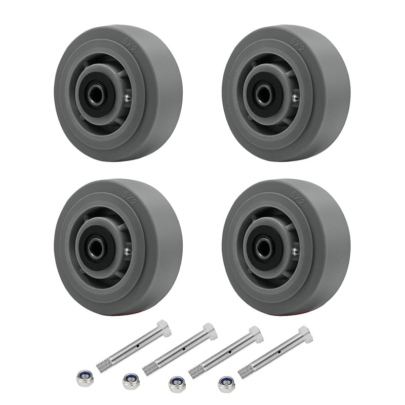 2" Wide Thermoplastic Rubber Wheel