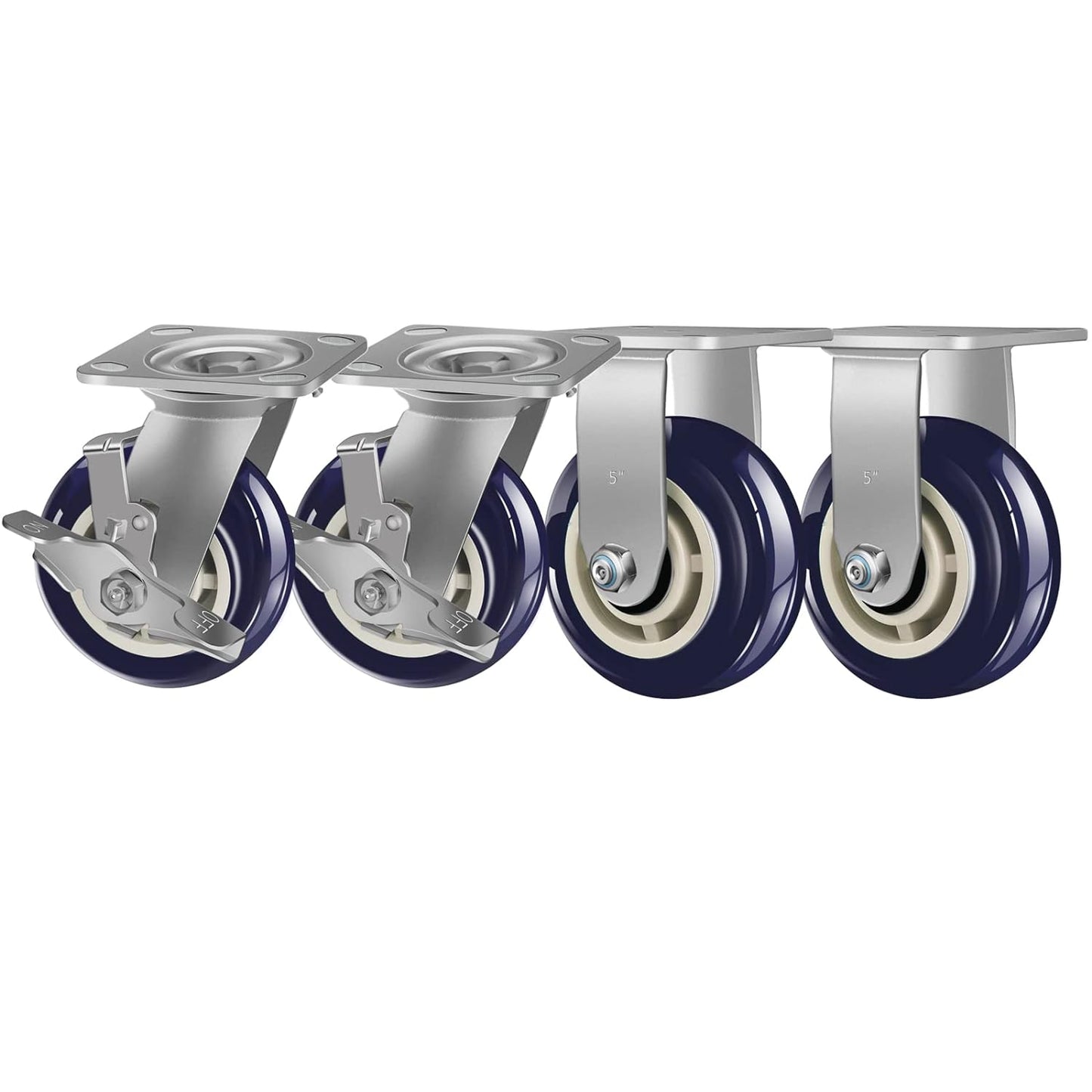 2" Wide Polyurethane on Polyolefin Casters