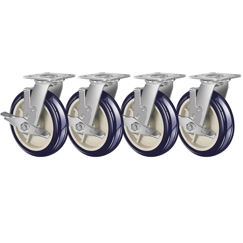 2" Wide Polyurethane on Polyolefin Casters