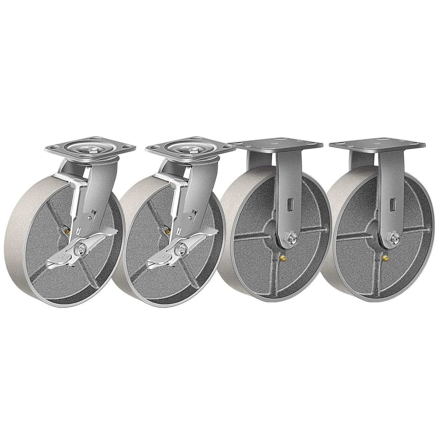 2" Wide Heavy Duty Steel Casters