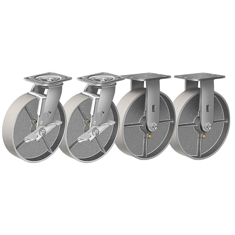 2" Wide Heavy Duty Steel Casters