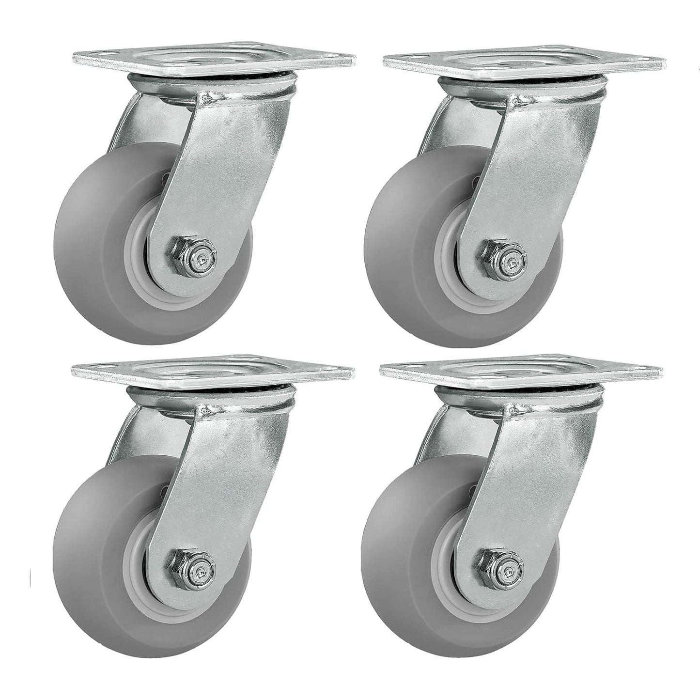 2" Wide Thermoplastic Rubber Caster (Crown Tread)