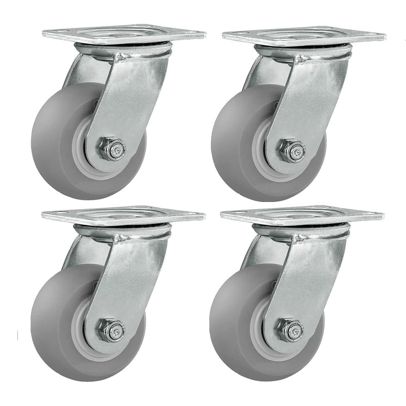 2" Wide Thermoplastic Rubber Caster (Crown Tread)