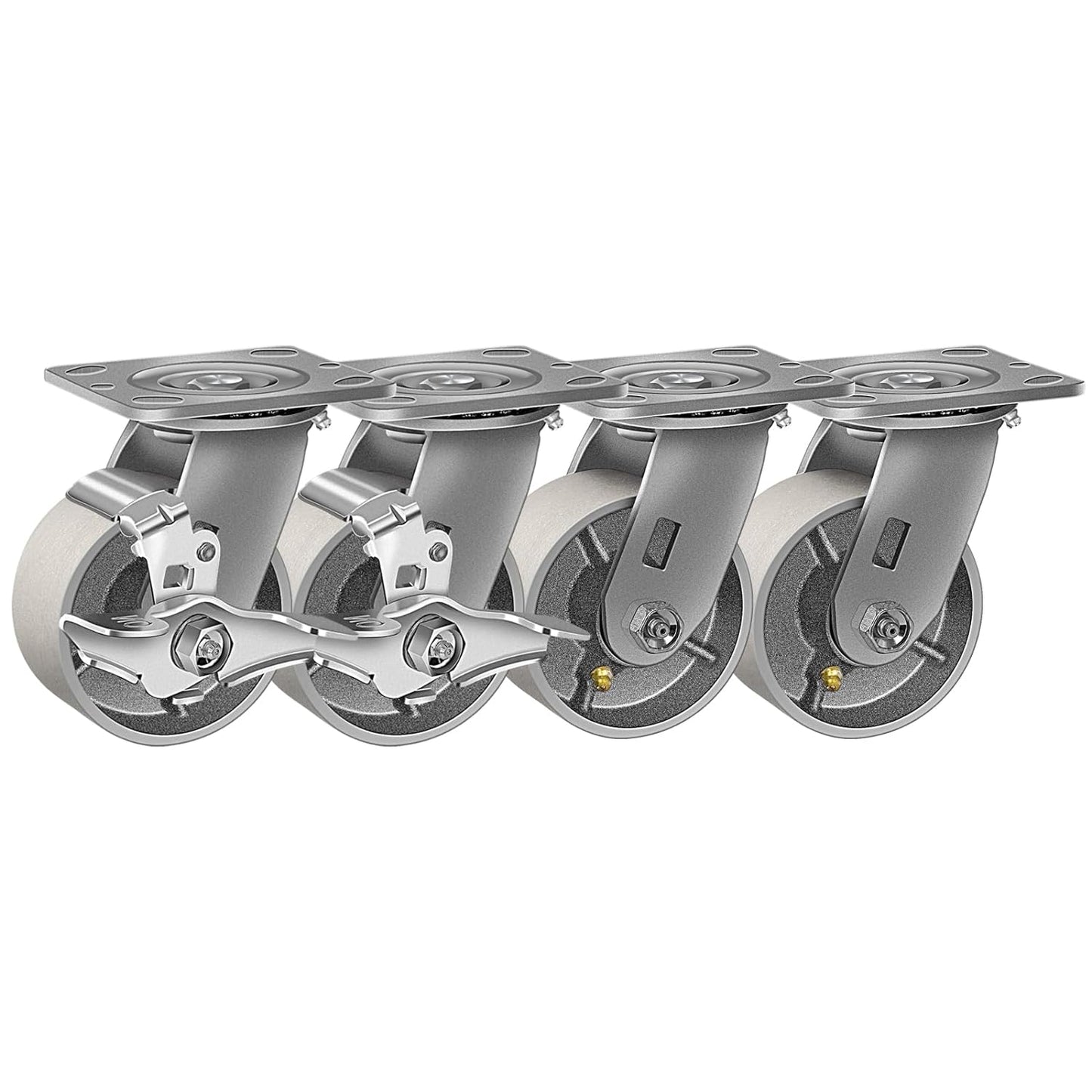 2" Wide Heavy Duty Steel Casters