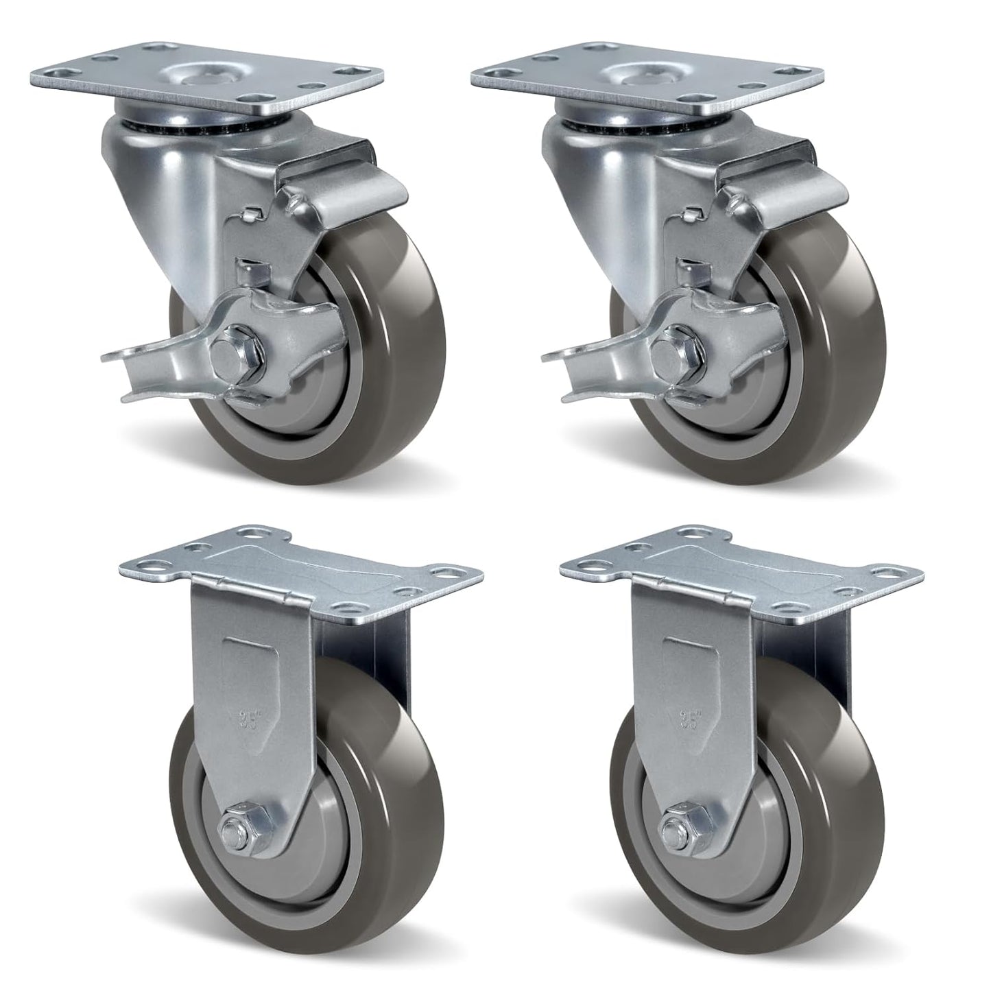 1-1/4" Wide Polyurethane Caster Wheels