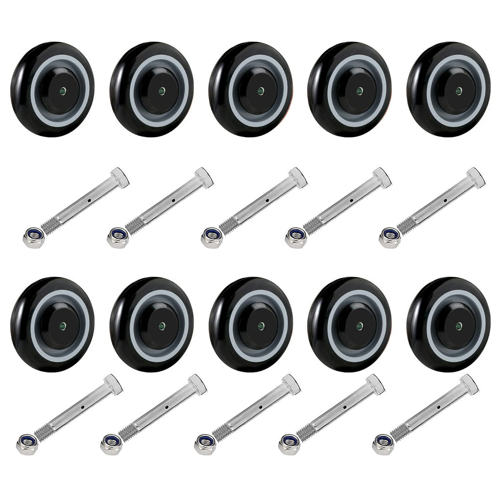 Heavy-Duty Jack Rubber Wheel Replacement Kit - Wheel and Jack Heavy-Duty Jack Rubber Wheel Replacement Kit - Wheel and Jack