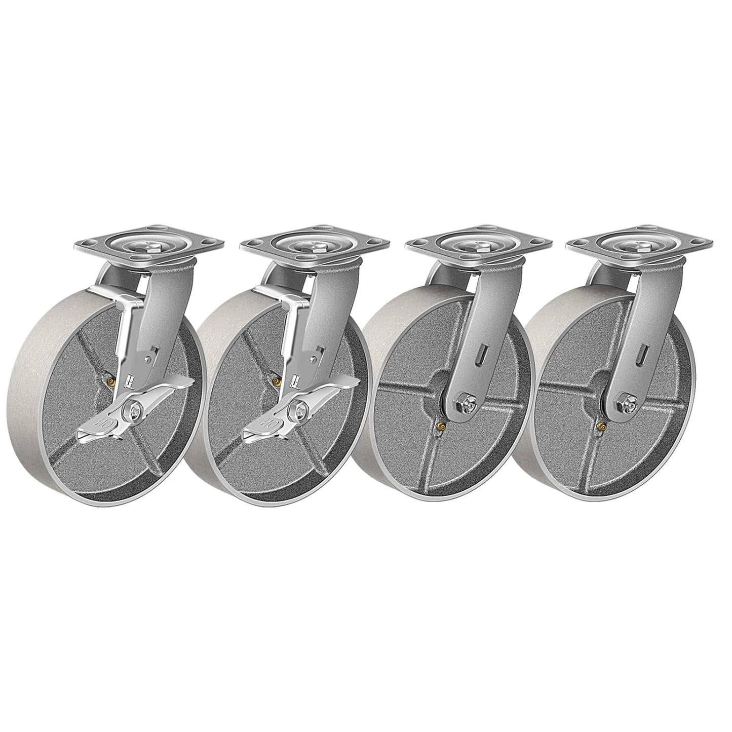 2" Wide Heavy Duty Steel Casters