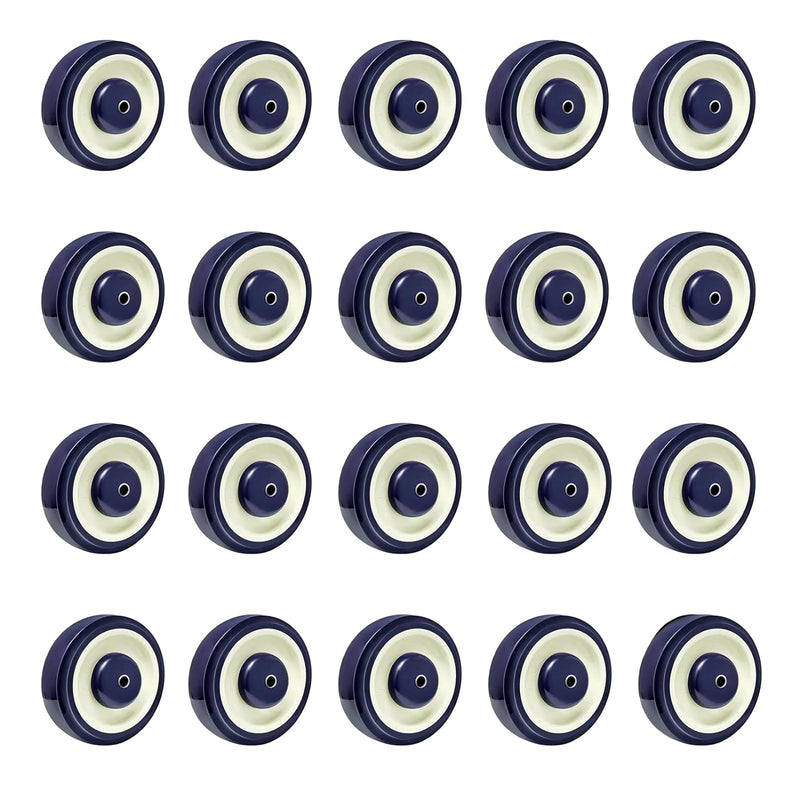 5"x 1-1/4" Polyurethane Shopping Cart Wheels (Blue/Red)