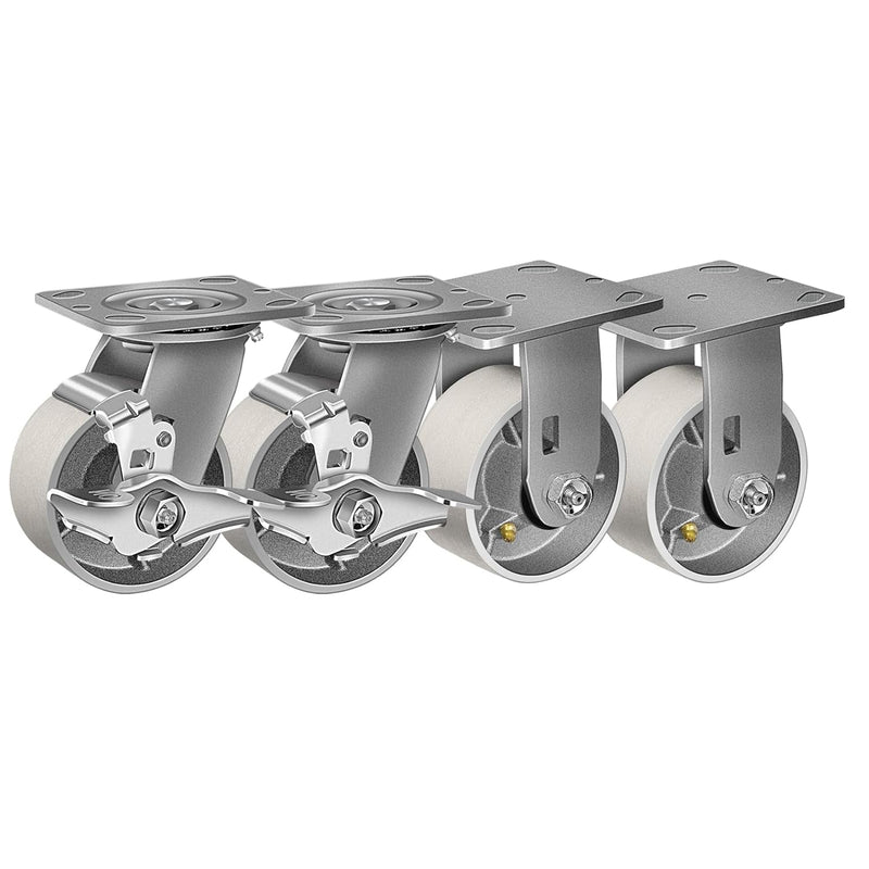 2" Wide Heavy Duty Steel Casters
