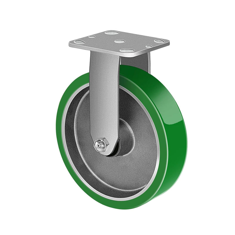 2" Wide Polyurethane on Aluminum Casters (Green)