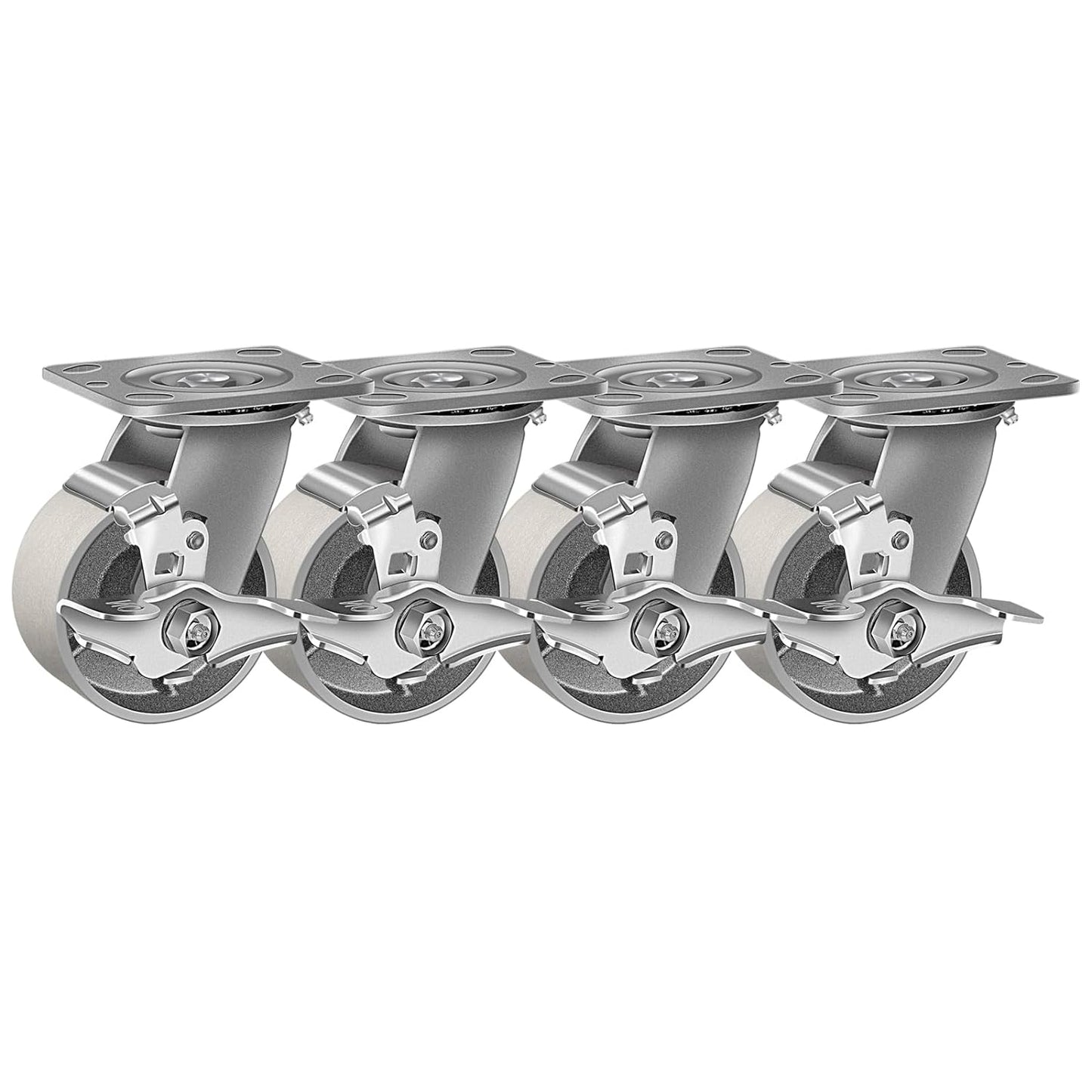 2" Wide Heavy Duty Steel Casters