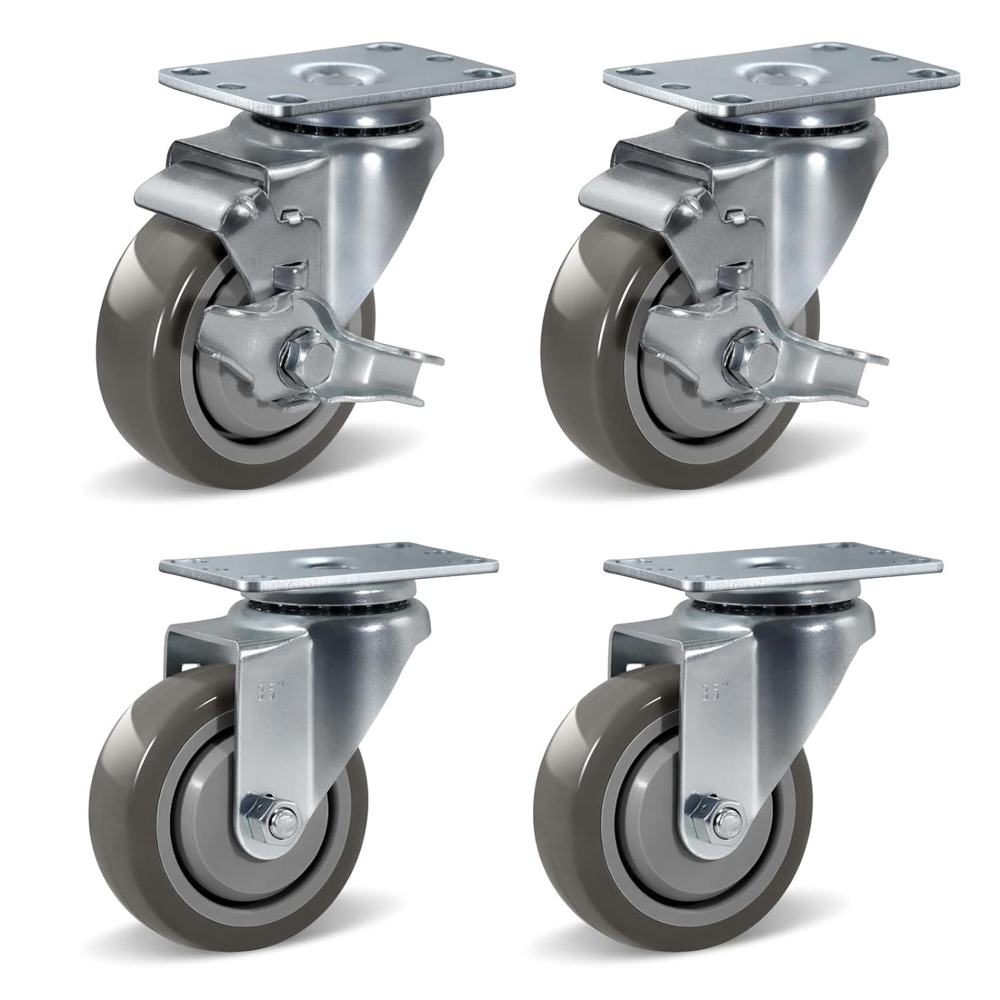 1-1/4" Wide Polyurethane Caster Wheels