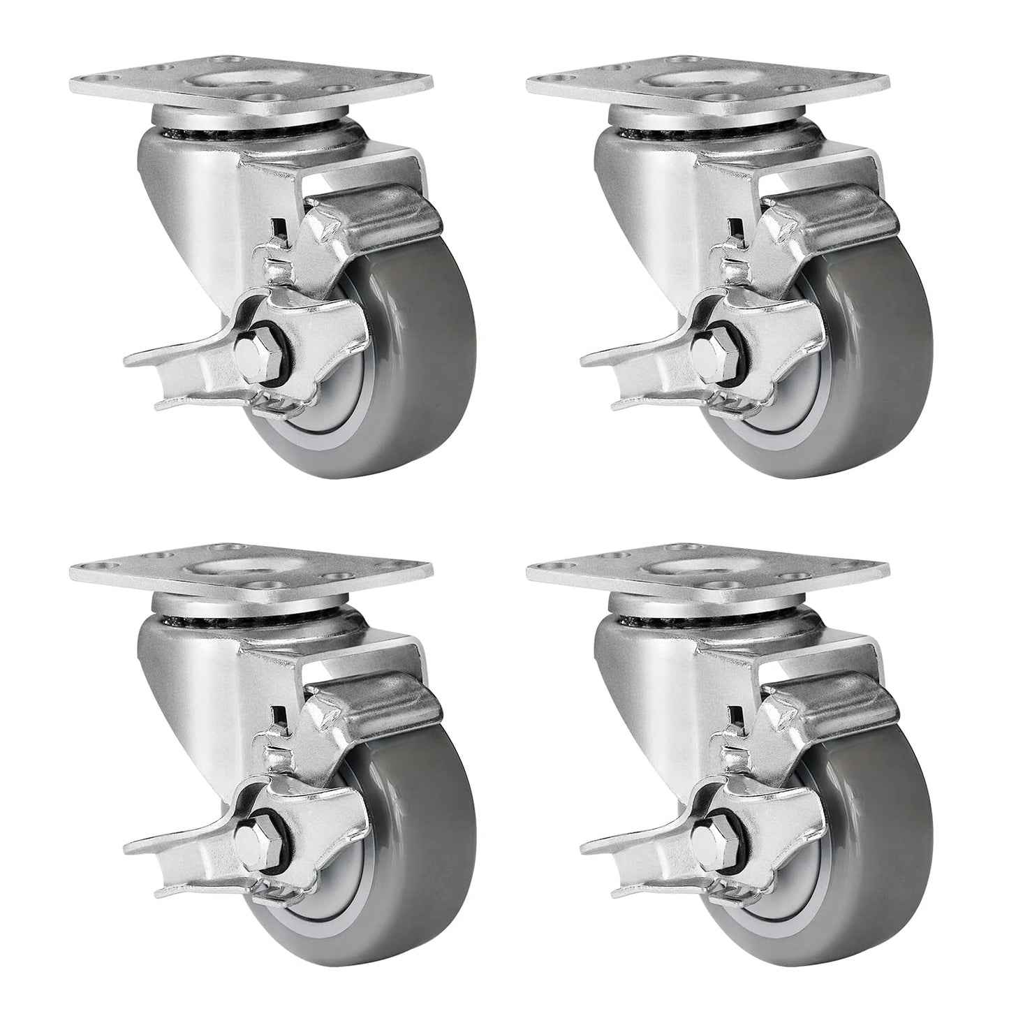 1-1/4" Wide Polyurethane Caster Wheels