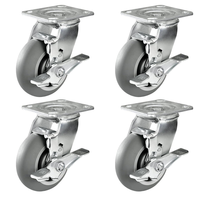 2" Wide Thermoplastic Rubber Caster (Crown Tread)