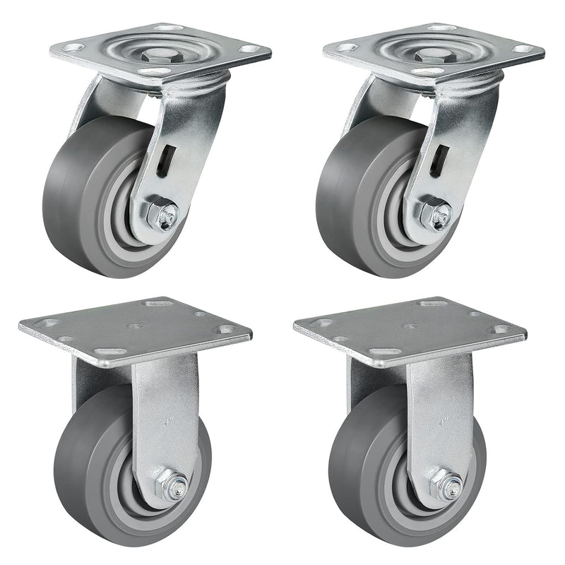 2" Wide Heavy-duty Rubber Caster