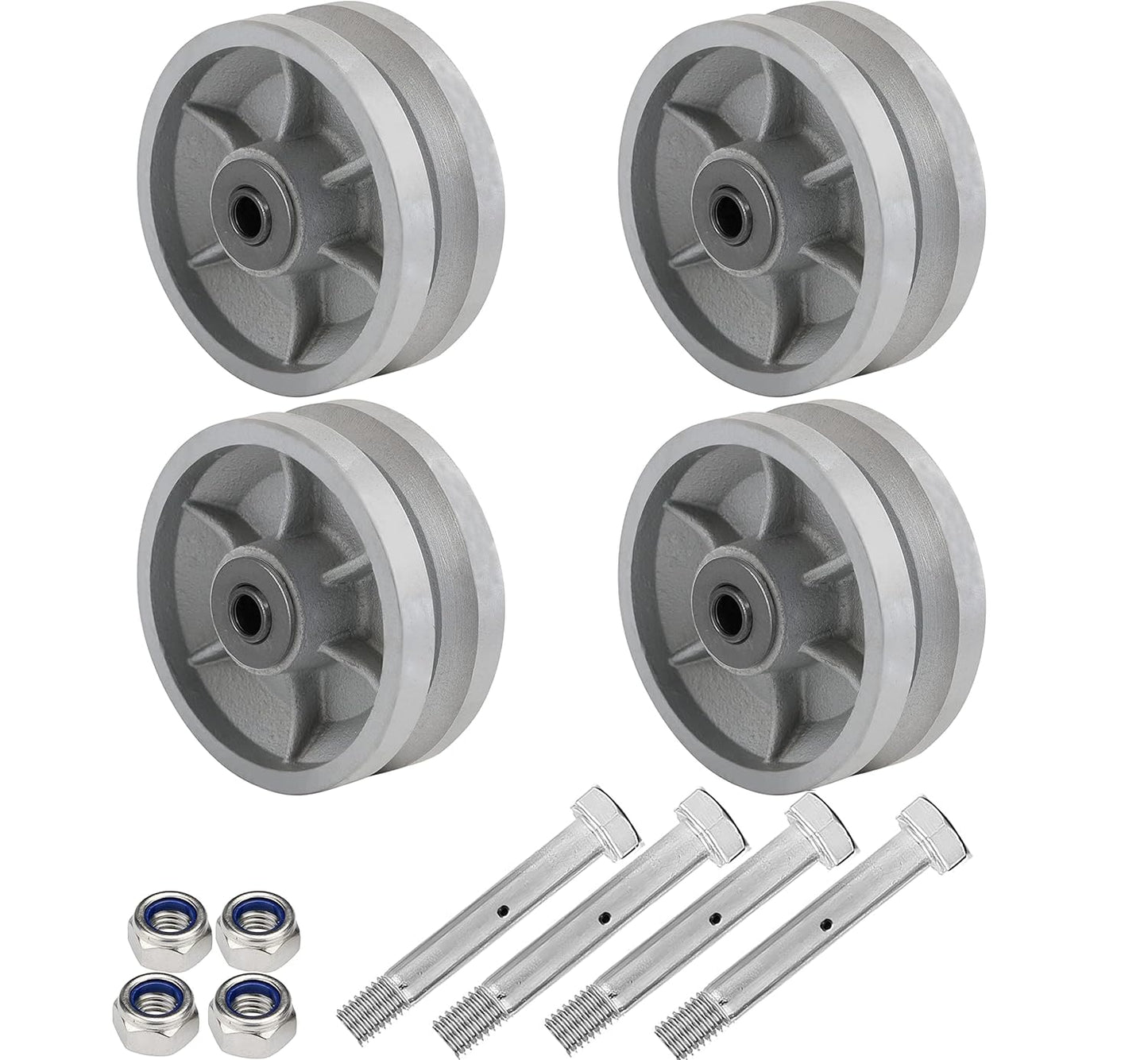 V-Groove Wheel - cast Iron Wheel,Capacity up to 600 Lb. Use for Slide Gate,Rolling Door with V-Track