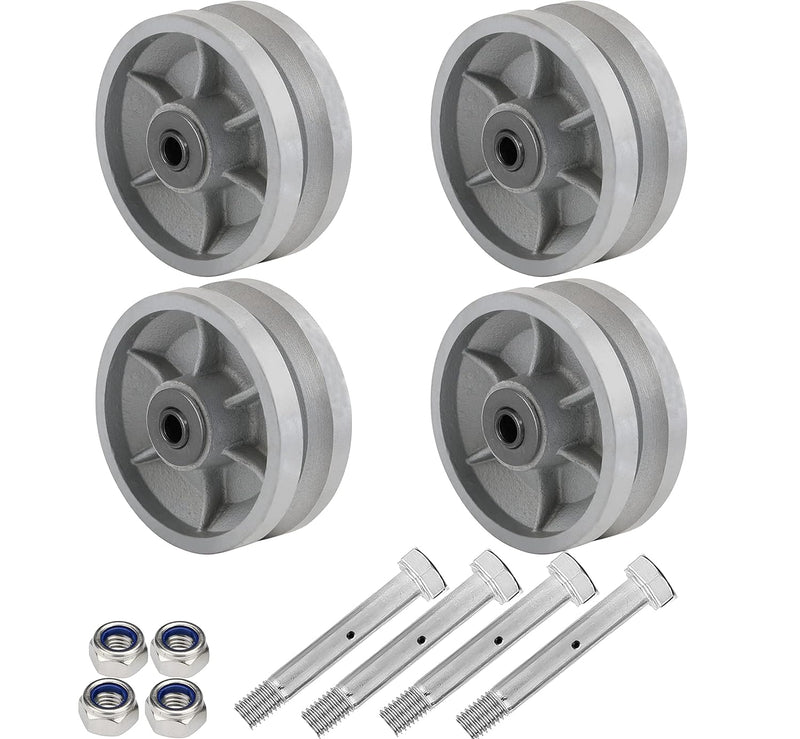 V-Groove Wheel - cast Iron Wheel,Capacity up to 600 Lb. Use for Slide Gate,Rolling Door with V-Track