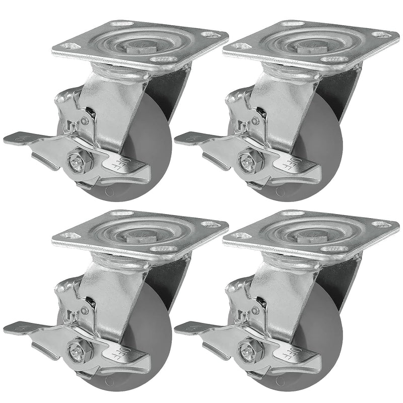 2" Wide Thermoplastic Rubber Caster (Crown Tread)