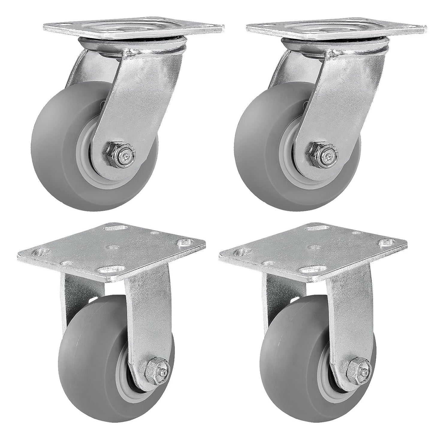 2" Wide Thermoplastic Rubber Caster (Crown Tread)