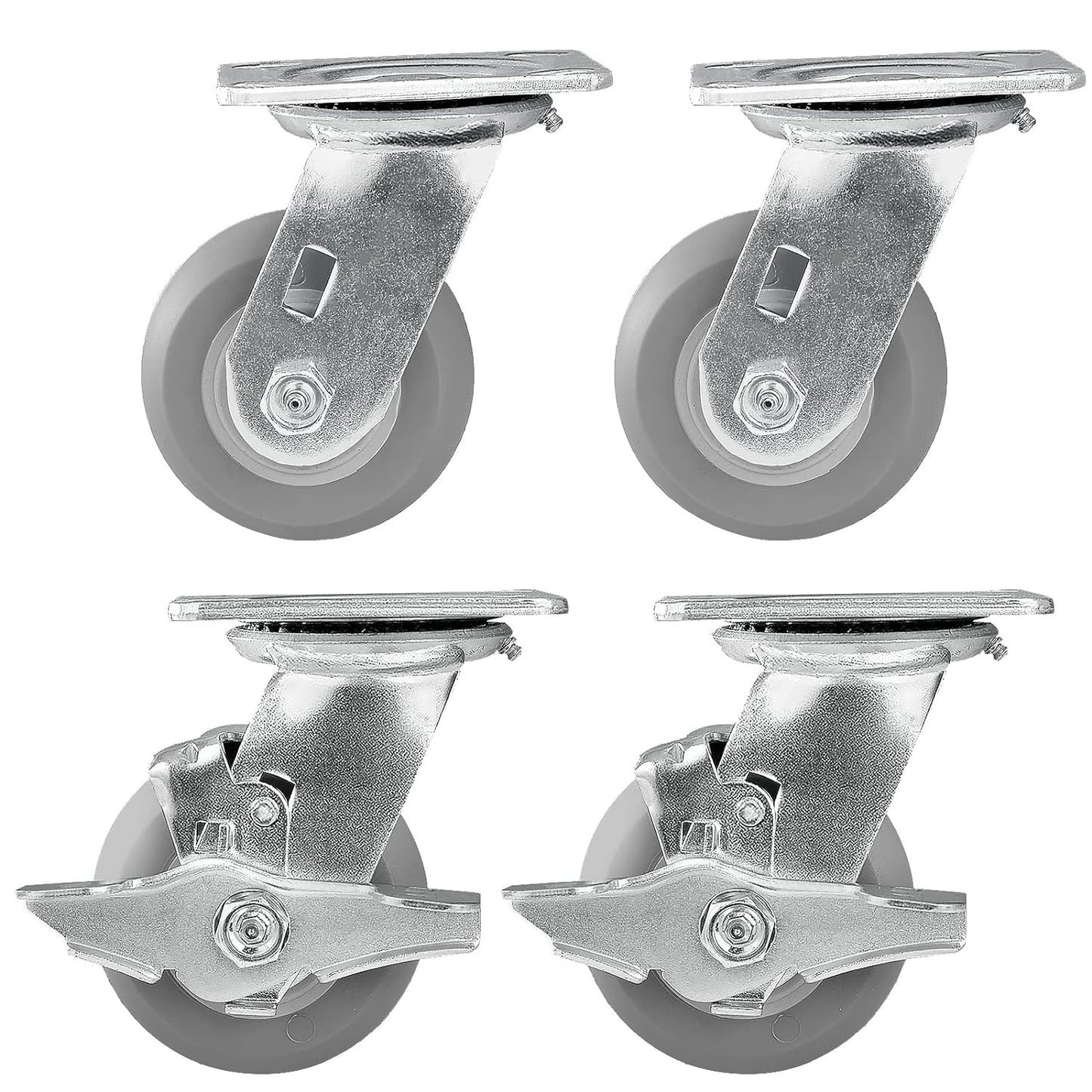 2" Wide Thermoplastic Rubber Caster (Crown Tread)