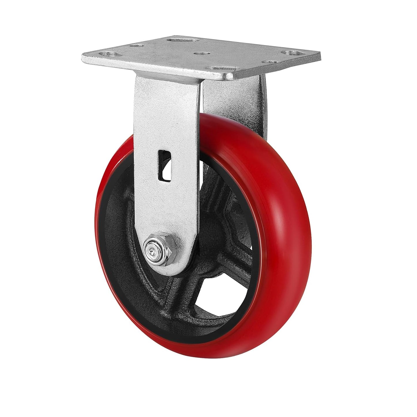 2" Wide Crowned Polyurethane on Steel Casters